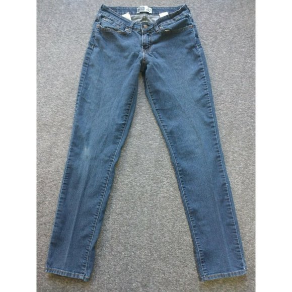 Levis Signature Jeans Womens 4 M Medium Misses Skinny Dark Wash Stretch Fit - Picture 1 of 12